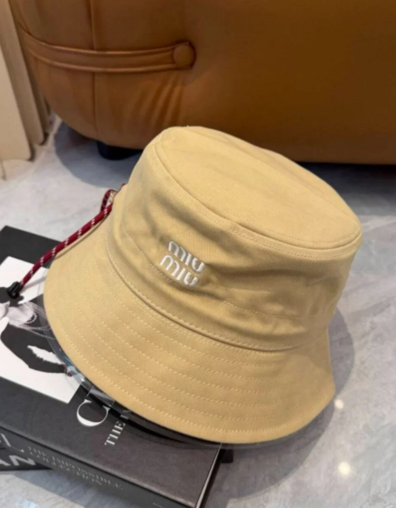 Miu Miu Accessories - Miu Miu Beige Bucket Hat with Drawstring | Sun Hat